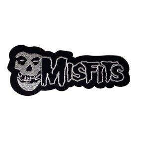 MISFITS  5"X 2" Embroidered Fabric Patch Black White Iron On or Sew On New